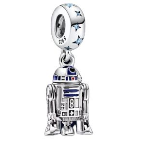 925 Sterling Silver R2-D2 Droid Star Wars Charm